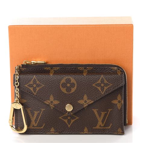 louis vuitton black monogram card holder|Louis Vuitton zipped card holder.